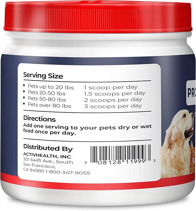 Geneflora Digestive Enzymes Prebiotics & Pet Probiotics for Dogs Powder, Cat, Rabbit, & Dog Probiotics for Digestive Support, 125 Grams, 2 Pack
