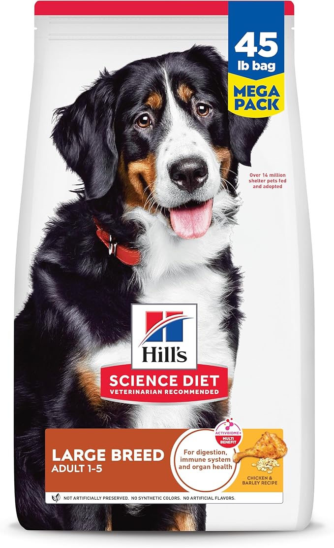Hill's Science Diet Adult 1-5 Large Breed Dry Dog Food, Chicken & Barley, 45 lb. Bag
