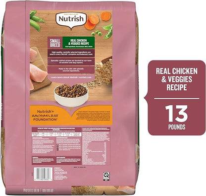 Nutrish Rachael Ray Dry Dog Food Small Breed Real Chicken & Veggies Recipe, 13 lb. Bag