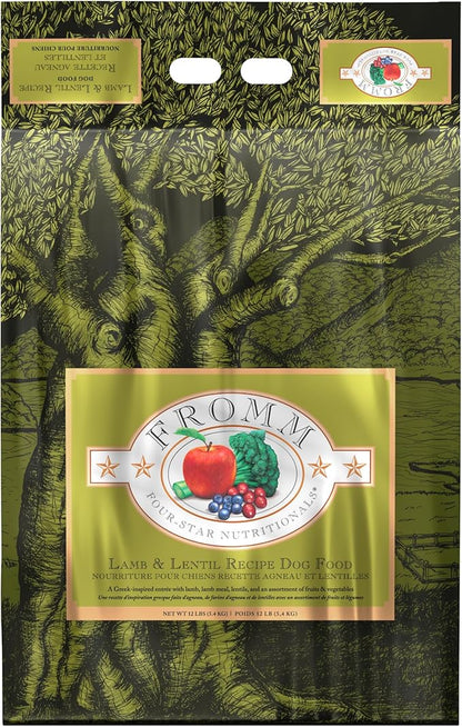 Fromm Four-Star Nutritionals Lamb & Lentil Dog Food - Premium Dry Dog Food - Lamb Recipe - 12 lb
