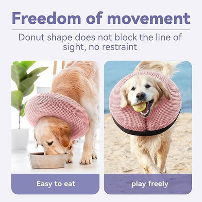 Loflaze Soft Inflatable Dog Cone for Large Medium Small Dogs Cats - Neck Donut, E Collar Alternatives for Recovery