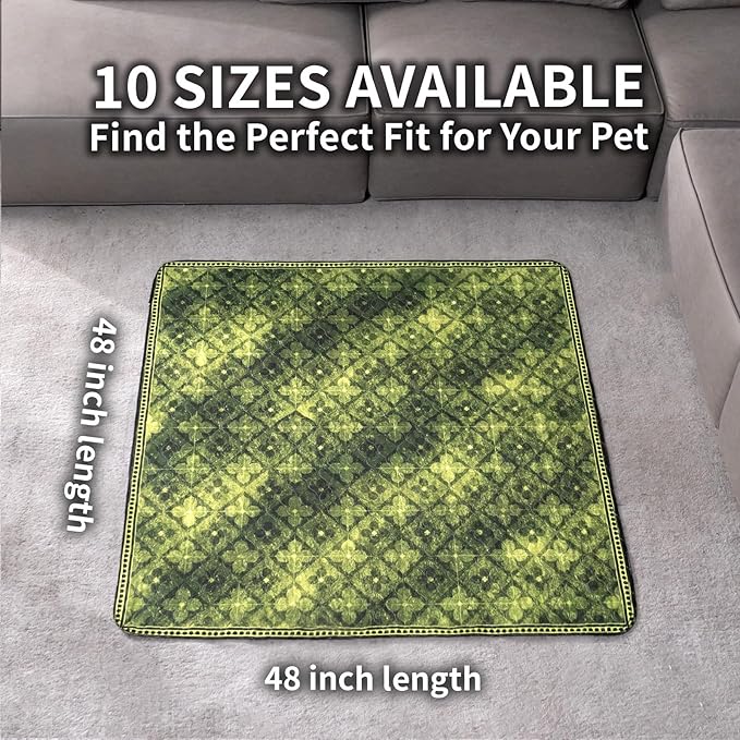 Washable Pee Pads for Dogs, Reusable Puppy Potty Training Pads, Ultra-Absorbent Thick Waterproof Leak-Proof Non-Slip Pads & Mat for Crate, Playpen, Floor, Whelping & Housebreaking , 2 Pack 48"x48"