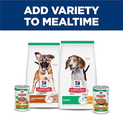 Hill's Science Diet Puppy Wet Dog Food, Chicken & Barley, 13 oz. Cans, 12-Pack