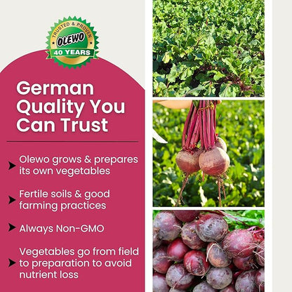 Olewo Original Red Beets for Dogs – Internal Support Dog Food Topper for Skin Sensitivity and Overall Balance, Prebiotic Fiber and Whole Food Nutrients, 1 lb