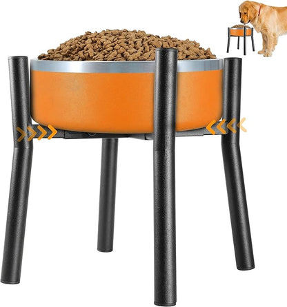 PROERR Lifted Dog Bowl Stand - Without Bowls, Single Raise Pet Food Table Adjustable Wide 7-11", Tall 10" - Bowl Stand Size Optional, Dog Bowls Holder Elevated for Small Medium Large Dogs Breed