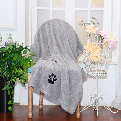 Dogvingpk Extra Large Dog Towel Super Absorbent Soft Microfiber Pet Bath Grooming Towels for Drying Dogs and Other Pets (XL-55" * 36", Grey)