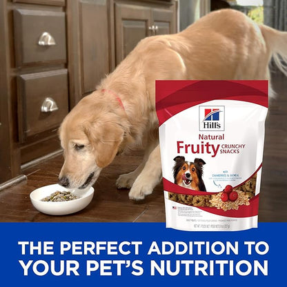 Hill's Natural Fruity Snacks, Crunchy Dog Treats, Cranberries & Oatmeal, 8 oz. Bag