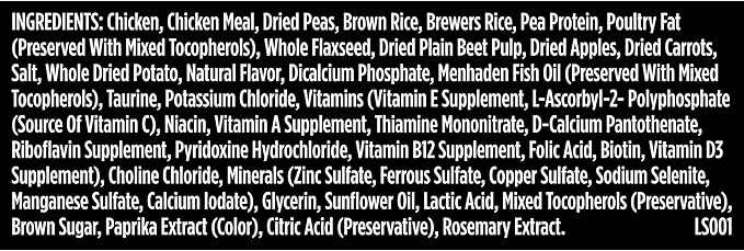 Nutrish Dish Premium Dry Dog Food, Chicken & Brown Rice Recipe with Veggies & Fruit, 23 Pounds