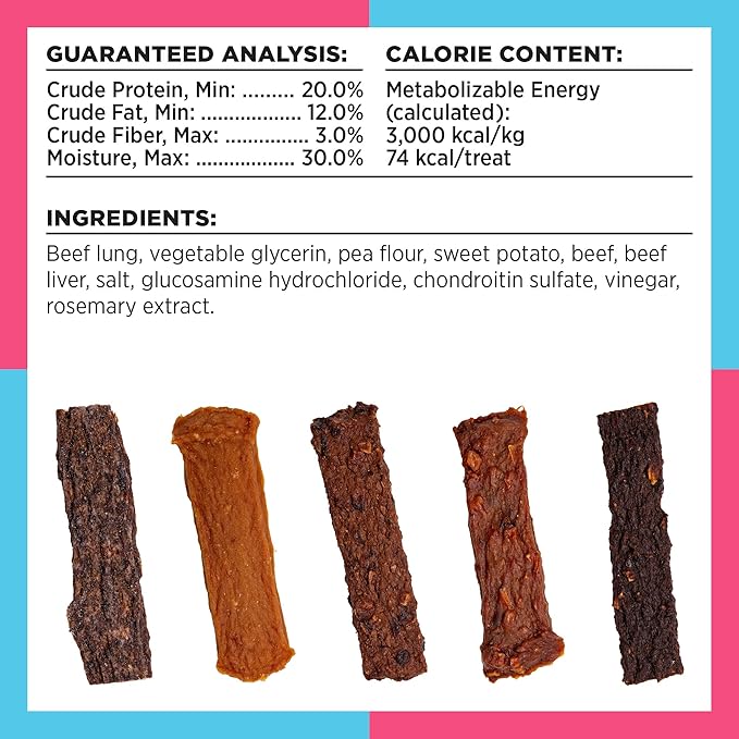 BIXBI Buckley Functional Healthy Hip and Joint Dog Jerky Treats, Beef Recipe, 5 Ounce (Pack of 3)