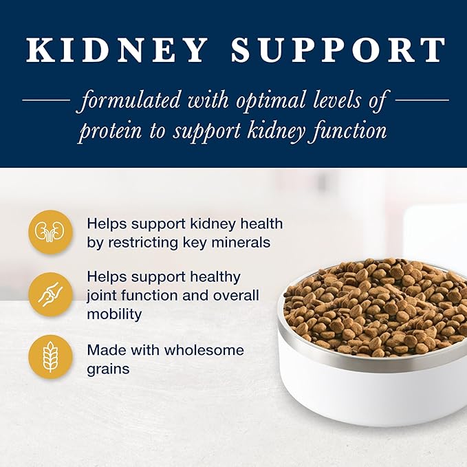 Blue Buffalo Natural Veterinary Diet KS Kidney Support Dry Dog Food, Chicken 22-lb bag