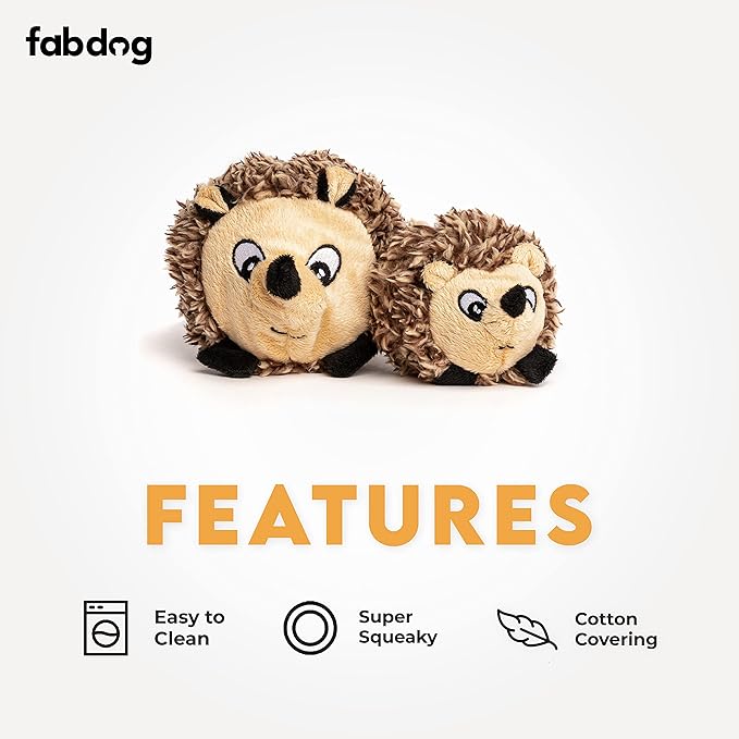 fabdog Hedgehog faball Squeaky Dog Toy (Small)