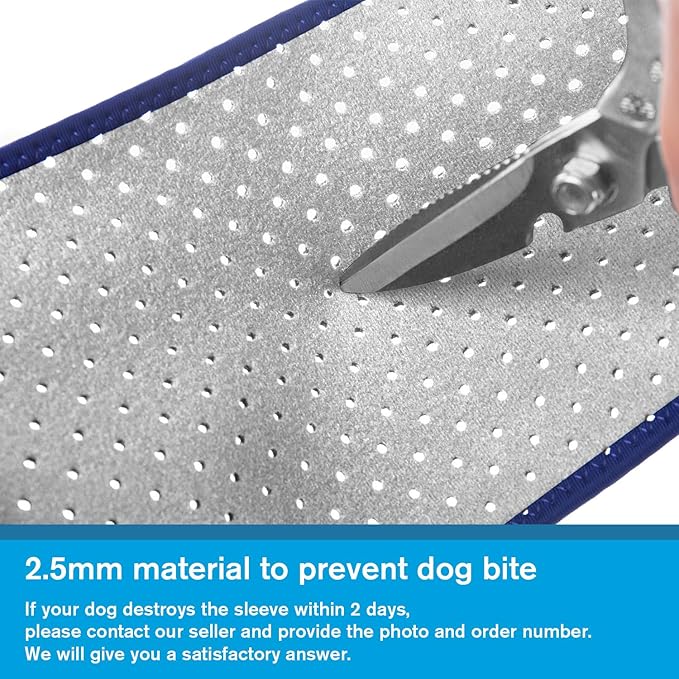Coodeo Dog Recovery Sleeves, Cone Collar Alternative, Abrasion Resistant Dog Recovery Suit, Washable 2.5mm Thick and Waterproof, Pet Wounds Prevent Licking, Biting (Grey, S)