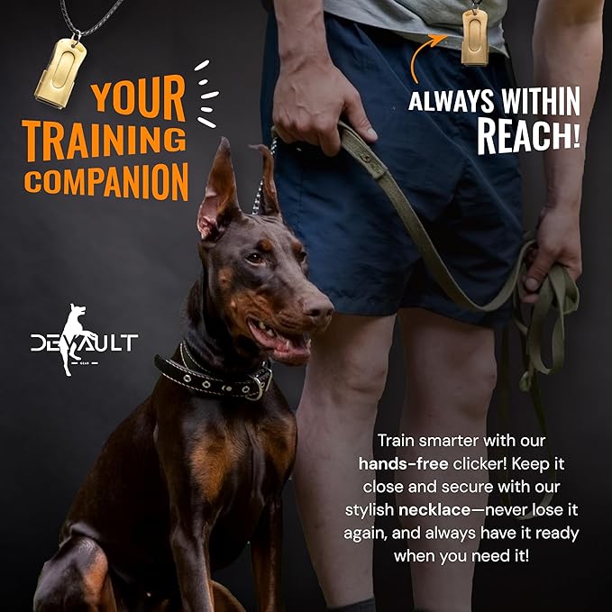 Metal Clickers for Dog Training – Dog Clicker for Training with Loud Crisp Sound for Behaviour Reward – Brass Style with Magnetic Clasp and Velvet Pouch – 4 Pack Pet Clicker