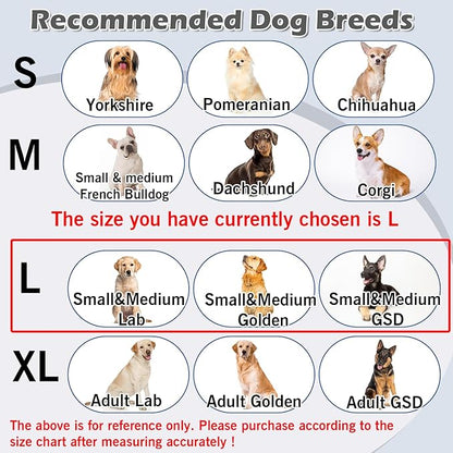 Hard & Heavy Plastic Dog Cone Collar Alternative for Lab Golden GSD (Small&Medium Sized), Adjustable Elizabethan Protective Cone for Healing, Comfortable Pet Recovery Collar Cone of Shame Anti-Lick