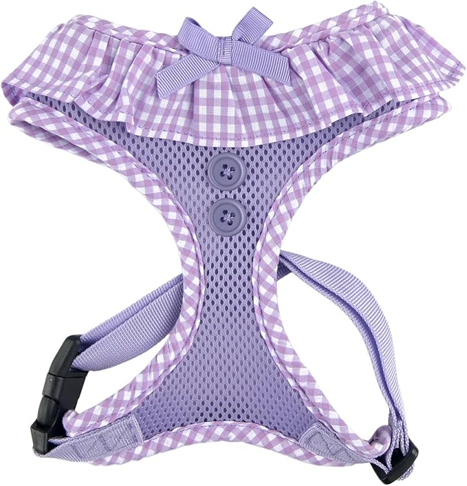 Puppia Vivien Dog Harness A (Over-the-Head) Fashionable Mesh Spring Summer Harness for Small Dogs, Violet, X-Small