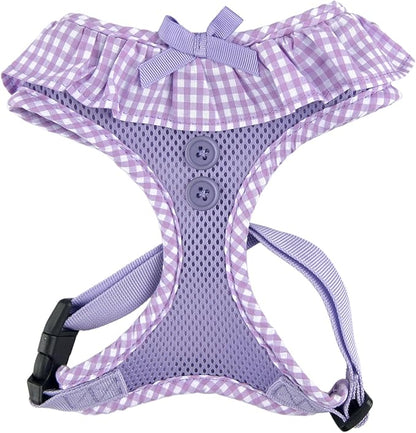 Puppia Vivien Dog Harness A (Over-the-Head) Fashionable Mesh Spring Summer Harness for Small Dogs, Violet, Medium