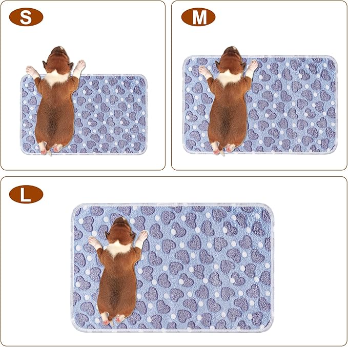 1 Pack 3 Blankets Super Soft Fluffy Premium Fleece Pet Blanket Flannel Paw Printed Throw for Dog Puppy Cat (Large 41x31'', Purple, Pink, Green)