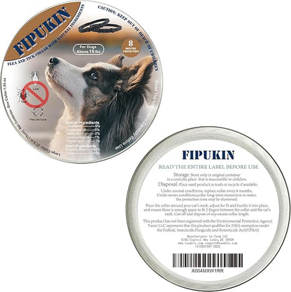 Flea and Tick Collar for Large Dogs, 2‑Pack | Double Protection for Multi‑Dog Homes, 8‑Month Waterproof Design | Natural Essential Oils, No Harsh Chemicals