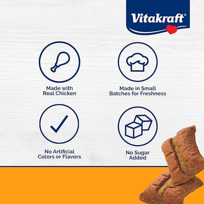 Vitakraft Meaty Morsels Dog Treats – Small-Batch Healthy Snacks for Dogs – Soft Chicken Dog Treat with Sweet Potato – 70% Meat Chewy Treats for Dogs Packed with Flavor (Chicken & Sweet Potato)