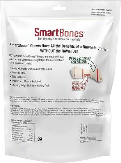 SmartBones Mini Bones with Real Chicken,Rawhide-Free Chews for Dogs,56 Count (Pack of 2)