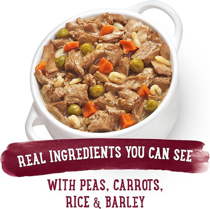 Beneful Purina Gravy Wet Dog Food, Prepared Meals Beef Stew - (8) 10 oz. Tubs (Pack of 2)