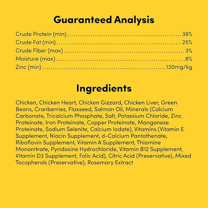 Freeze Dried Dog Treats Topper Premium, Supports Gut Health, Dog Food, High Protein, Non-GMO, No Wheat or Corn, 3oz (Chicken)