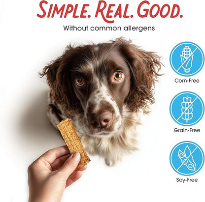 Farmland Traditions Dogs Love Chicken Jerky Dog Treats, Premium Two-Ingredient Dog Jerky with USA-Raised Chicken & No Antibiotics Ever, 3 Pound (Pack of 1) Bag.