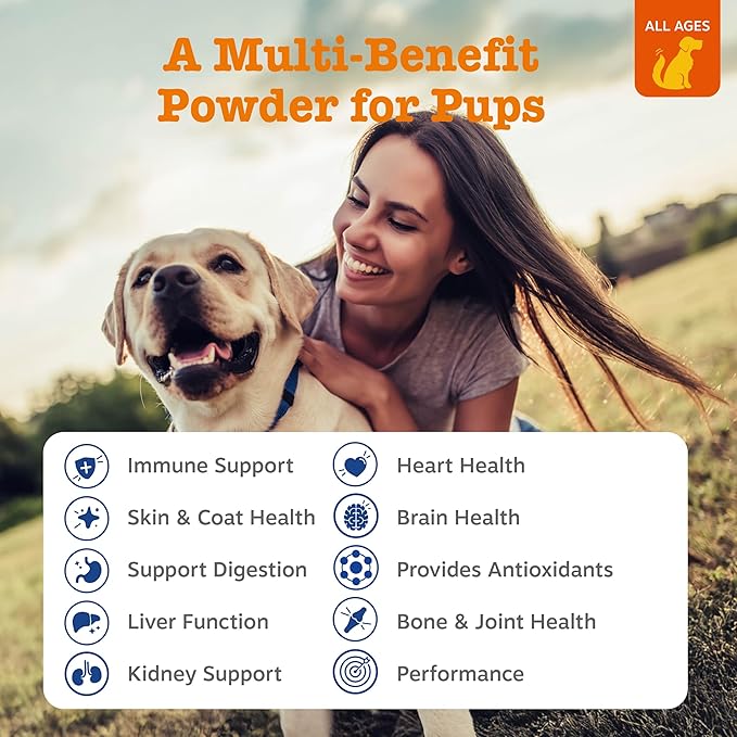 Zesty Paws 10-in-1 Dog Multivitamin - Gut, Immune, Joint, Skin & Coat Support, and More - Dog Vitamins and Supplements Powder - Pet Supplements with Omega Fish Oil & VitaFiber - Salmon - 30 Ct