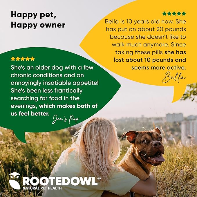 Rooted Owl Metabolism Support - L-Carnitine Supplement for Dogs and Cats to Support Healthy Weight - Dog and Cat Supplement - 60/ct