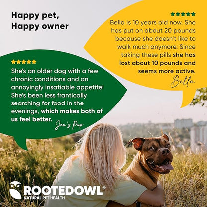 Rooted Owl Metabolism Support - L-Carnitine Supplement for Dogs and Cats to Support Healthy Weight - Dog and Cat Supplement - 60/ct