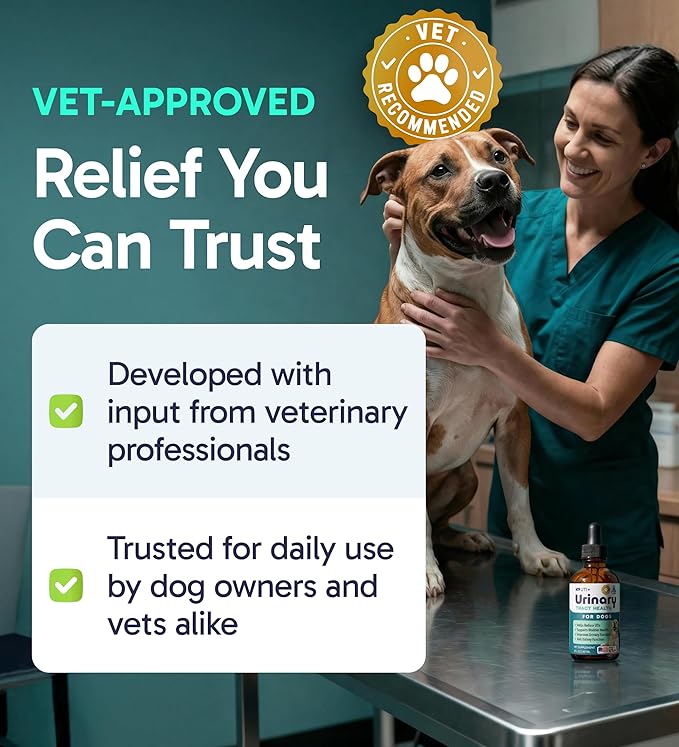 K9 UTI+ All-Natural Urinary Tract for Dogs, UTI, Bladder, Kidney and Incontinence Support, Dog UTI Treatment with Cranberry and D-Mannose, Easy-to-Use Drops for All Ages and Breeds, 2 fl oz
