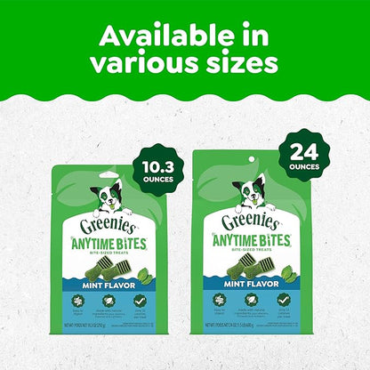 Greenies Anytime Bites Dog Treats, Mint Flavor, Dog Training Treats, 24 oz. Bag