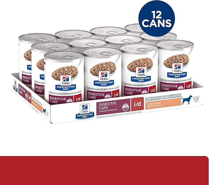 Hill's Prescription Diet i/d Digestive Care with Turkey Canned Dog Food, Veterinary Diet, 13 oz., 12-Pack Wet Food