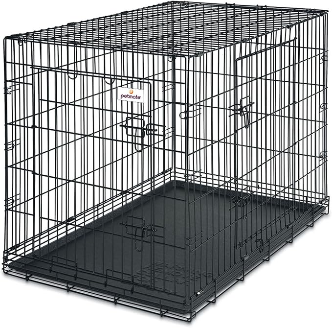 Petmate 38-Inch 2-Door Training Retreats Wire Kennel for Dogs, 70 to 90-Pound