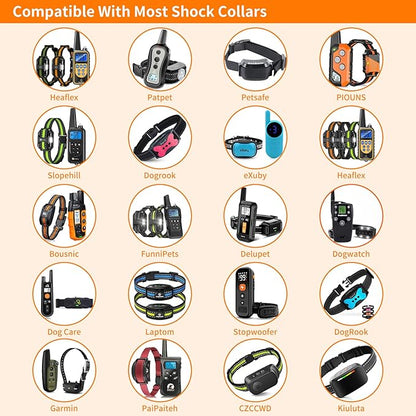 PaiPaitek Shock Collar Replacement Strap for Most of Training Collar, 3/4 Inch Dog Collar Replacement for Wireless Fence and Bark, Adjustable Waterproof TPU Collar Strap - 2 Pack for Training, Walking