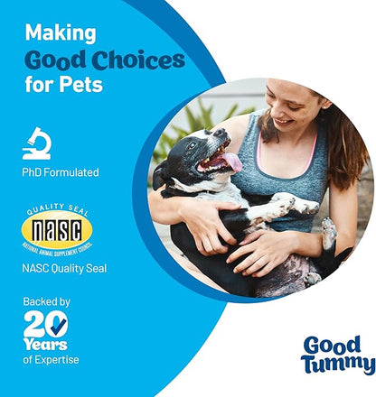 Good Tummy Probiotic Chews for Dogs – Supports Digestive Health, Controls Gas, Promotes Healthy Immune Function – Beef Flavor, 60 Soft Chews