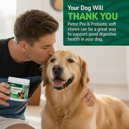 PetNC Natural Care Liver Flavor,Cheese Pre & Probiotic Soft Chews for Dog 120 ct (Pack of 1) (Packaging May Vary)