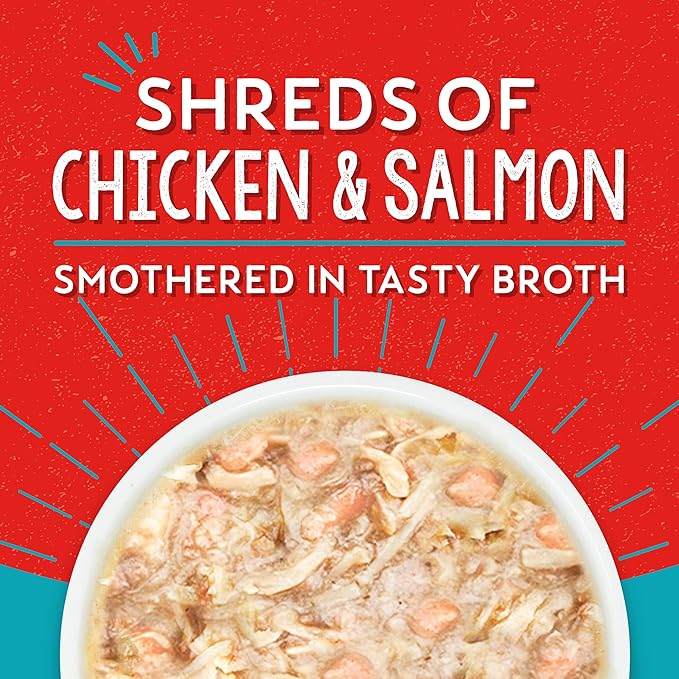Stella & Chewy's Lil Bites Savory Stews for Small Breeds Chicken & Salmon Dinner in Broth,2.7 oz. Cups,(Pack of 24)