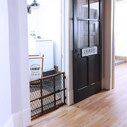 Position & Lock Adjustable Wood Baby Gate (Farmhouse Collection)