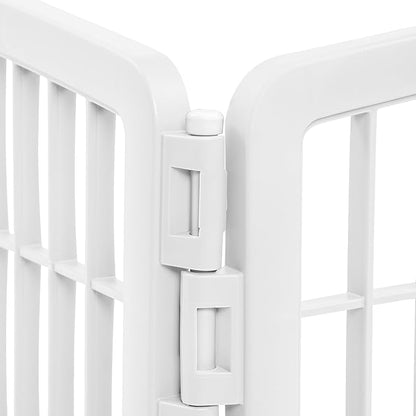 IRIS USA 24" 2-Panel Add-On Panels Pet Dog Puppy Playpen, Foldable, Customizable, White