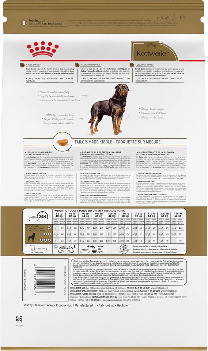 Royal Canin Breed Health Nutrition Rottweiler Adult Dry Dog Food, 30 lb Bag