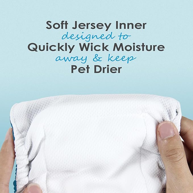 Wegreeco Washable Male Dog Belly Band - Pack of 3 - Washable Male Dog Belly Wrap, Medium Doggie Diapers for Doggy Puppy (Bone, Medium)