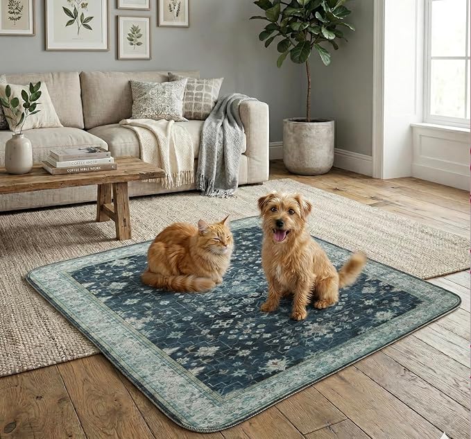 PUPIBOO Washable Pee Pads for Cats & Dogs - Super Absorbent Reusable Cat Litter Mat & Puppy Training Pad - 100% Waterproof, Leak-Proof & Non-Slip Whelping Pads for Pet Housebreaking