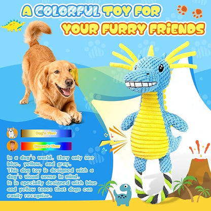 Squeaky Dog Toys for Large Dogs： Durable Large Dog Toys for Medium and Small Breeds -Plush Pet Toys to Keep Dogs Busy