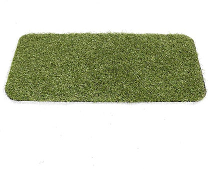 Ottomanson Artificial Grass Puppy Potty Training Pad with Tray, 15" x 30" Reusable Pee Pad for Small Pets and Dogs