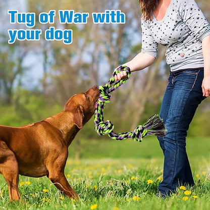 UPSKY Dog Rope Toys 2 Nearly Indestructible Dog Toys, Dog Toy for Medium to Large Breed, Dental Cleaning Chew Toys, Dog Tug Toy for Boredom, Dog Teething Toys, Dog Rope Toy for Aggressive Chewers