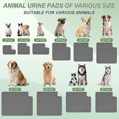 Washable Pee Pads for Dogs, 2 Pack Reusable Puppy Pads Dog Pads, Non-Slip Dog Pee Pads, Leakproof Pet Pee Pads Wee Wee Pads for Dogs. (Dark Grey, 30"x34"(Pack of 2))