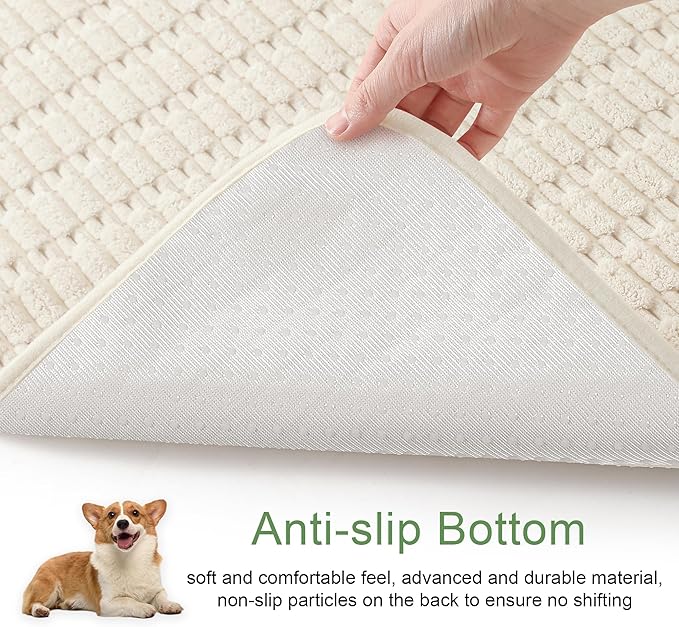 Washable Pee Pads for Dogs, Reusable Puppy Pads Dog Pads, Non-Slip Dog Pee Pads, Leakproof Pet Pee Pads Wee Wee Pads for Dogs. (Cream White, 60"x60"(Pack of 1))