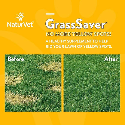 NaturVet GrassSaver| Biscuits for Dogs – Help Keep Grass Green, Rid Your Lawn of Yellow Patches Caused by Dog Urine| No More Yellow Spots| DL-Methionine – Peanut Butter Flavor – 22 oz