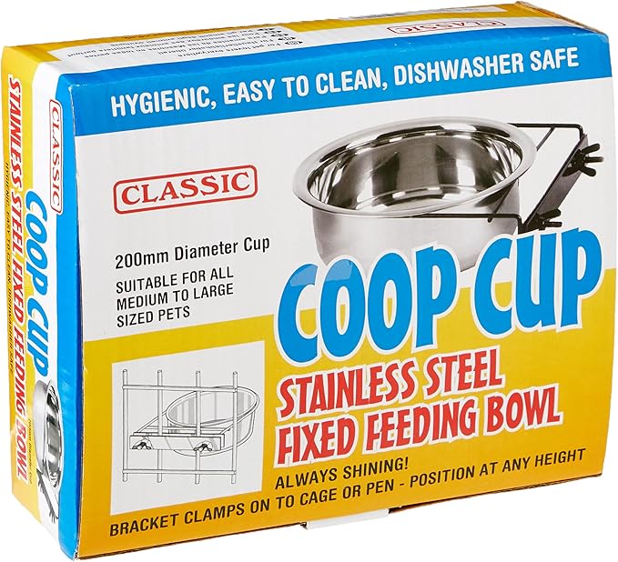CLASSIC Pet Products Steel Bolt Clamp Coop Cup, 1900 ml